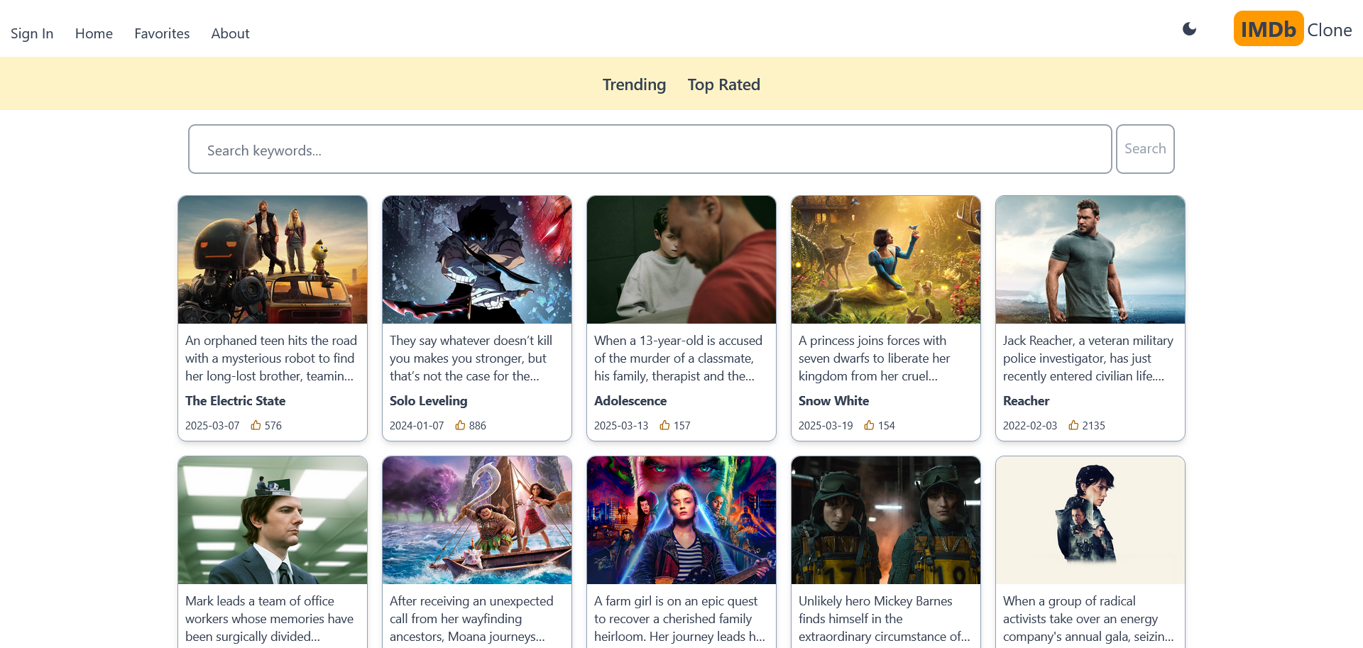 IMDb Interface